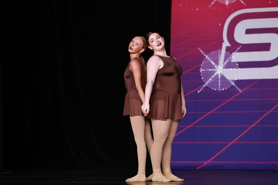 Florida Dance Gym duo performing onstage