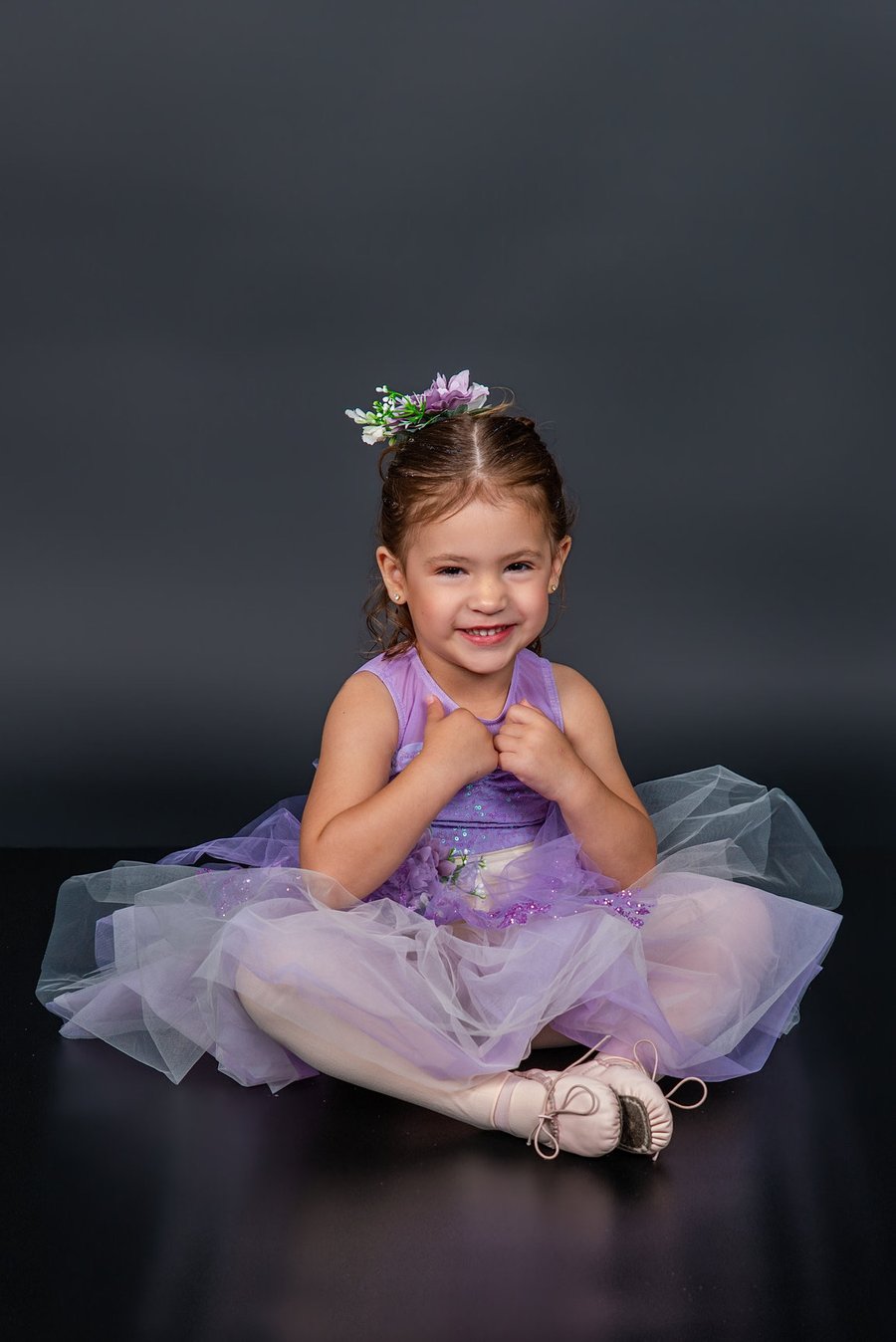 Young dancer in Florida Dance Gym recital costume